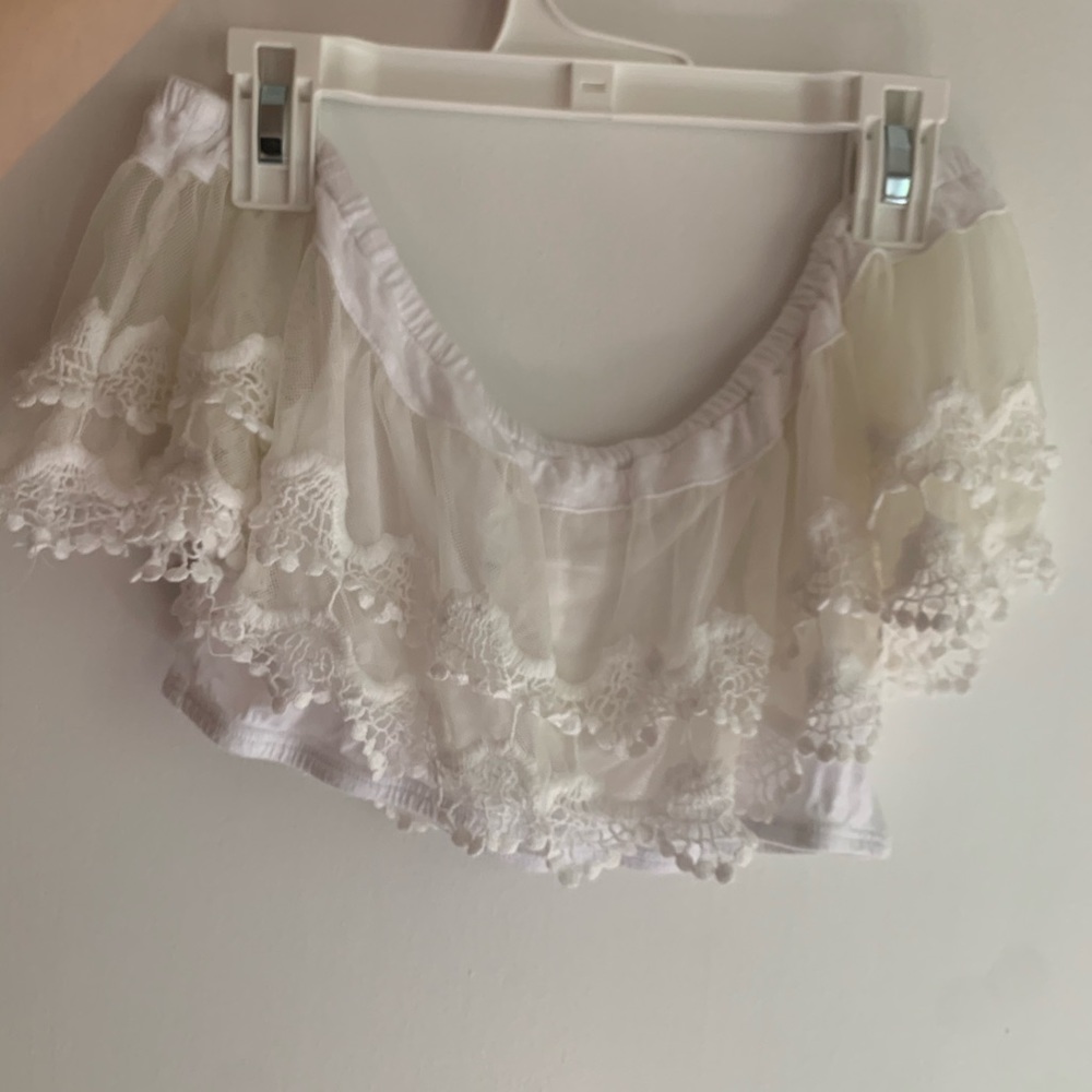 Super Cute Emma and Sam Off the Shoulder White Top